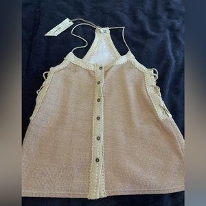Brand new with tags, size, medium, copper, shiny tank top from buckle